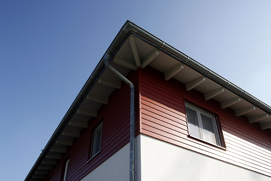 Holzverkleidung am Holzhaus von Kaiser Holzbau