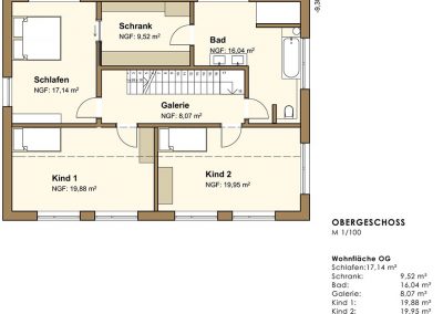 Plan Obergeschoss