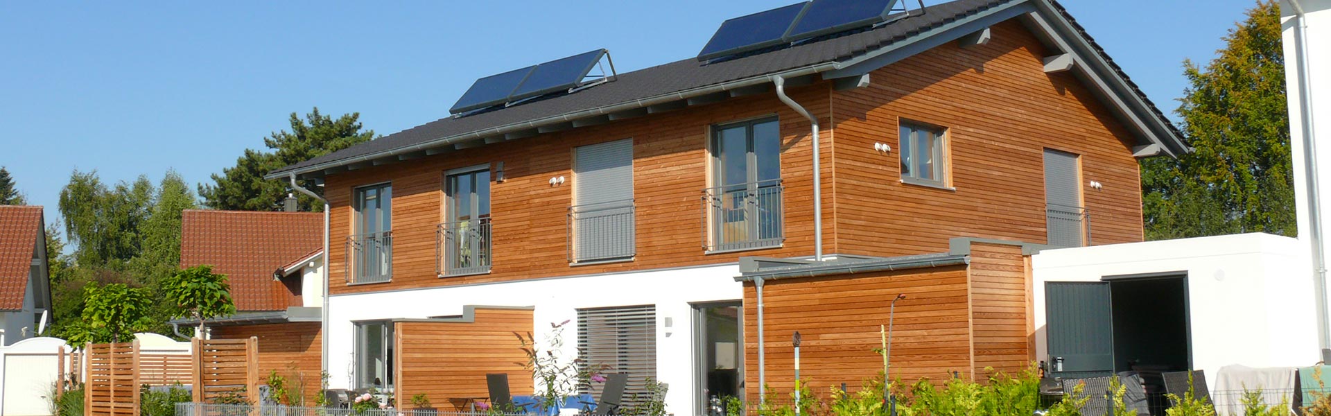 Doppelhaus aus Holz von Kaiser Holzbau