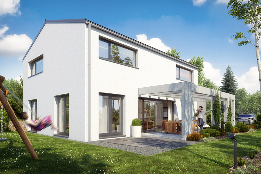 3D-Planung eines Einfamilienhauses im modernen Stil in Dingolfing 3D-Planung eines Einfamilienhauses im modernen Stil in Dingolfing