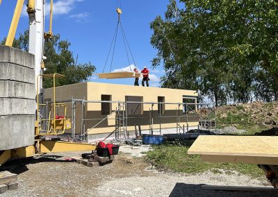Baustelle von Kaiser Holzbau in Oberpiebing