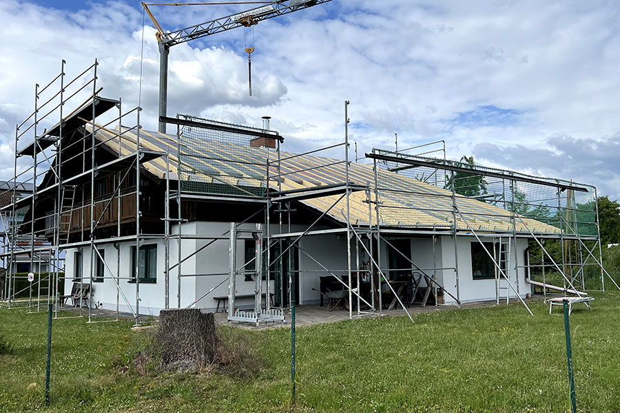 Dachsanierung am Einfamilienhaus
