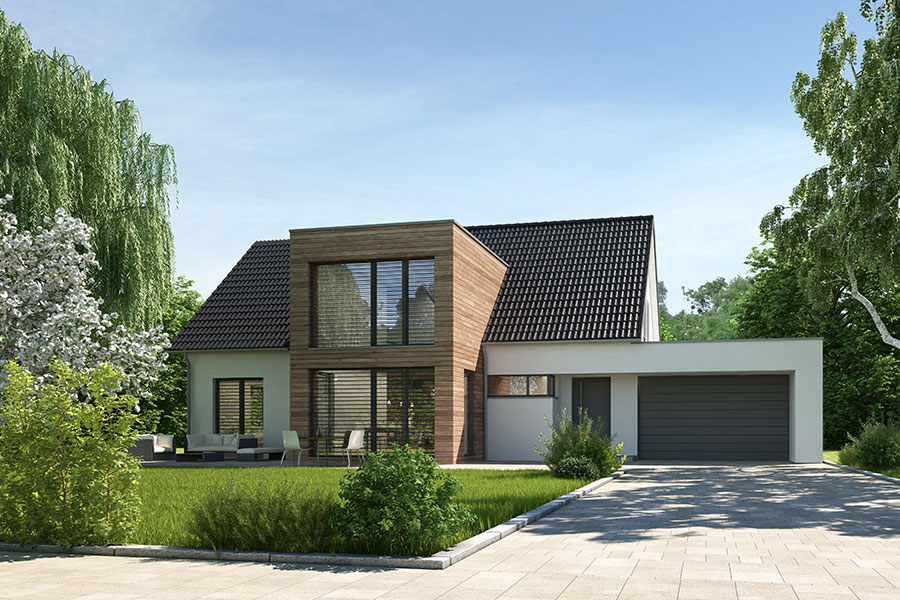Anbau in Holzständerbauweise Anbau in Holzständerbauweise