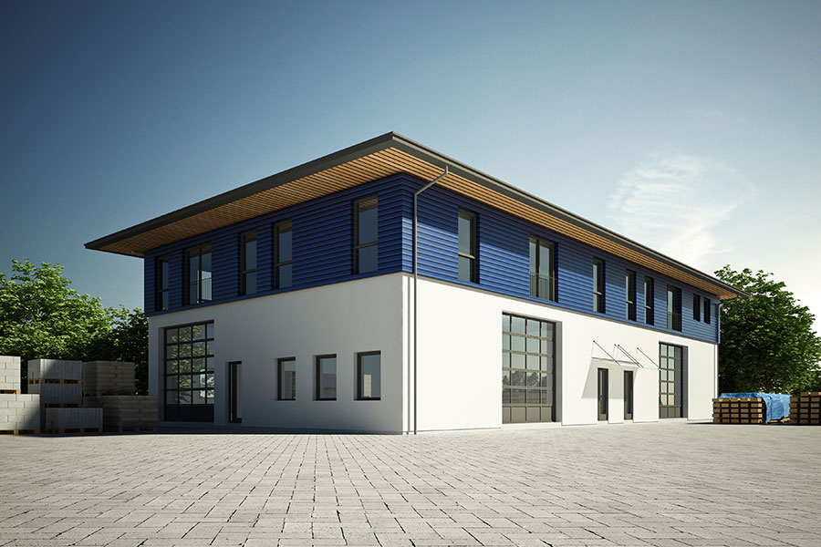 Lagerhalle mit flexiblem Nutzungskonzept